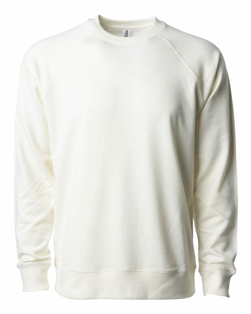 independent trading co. ss1000c icon unisex lightweight loopback terry crewneck sweatshirt Front Fullsize