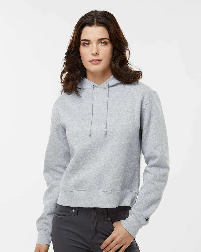 Badger Sport B1261 Athletic Fleece Women's Crop Hood Front Fullsize"