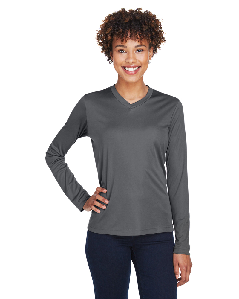 team 365 tt11wl ladies' zone performance long-sleeve t-shirt Front Fullsize