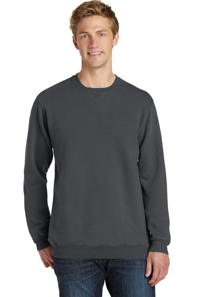Port & Company PC098 Beach Wash ® Garment-Dyed Crewneck Sweatshirt Front Fullsize"