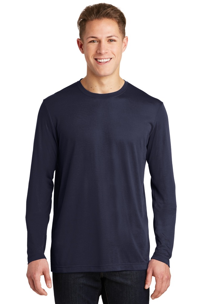 sport-tek st450ls long sleeve posicharge ® competitor ™ cotton touch ™ tee Front Fullsize