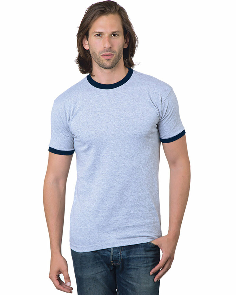 bayside 1800 unisex ringer t-shirt Front Fullsize