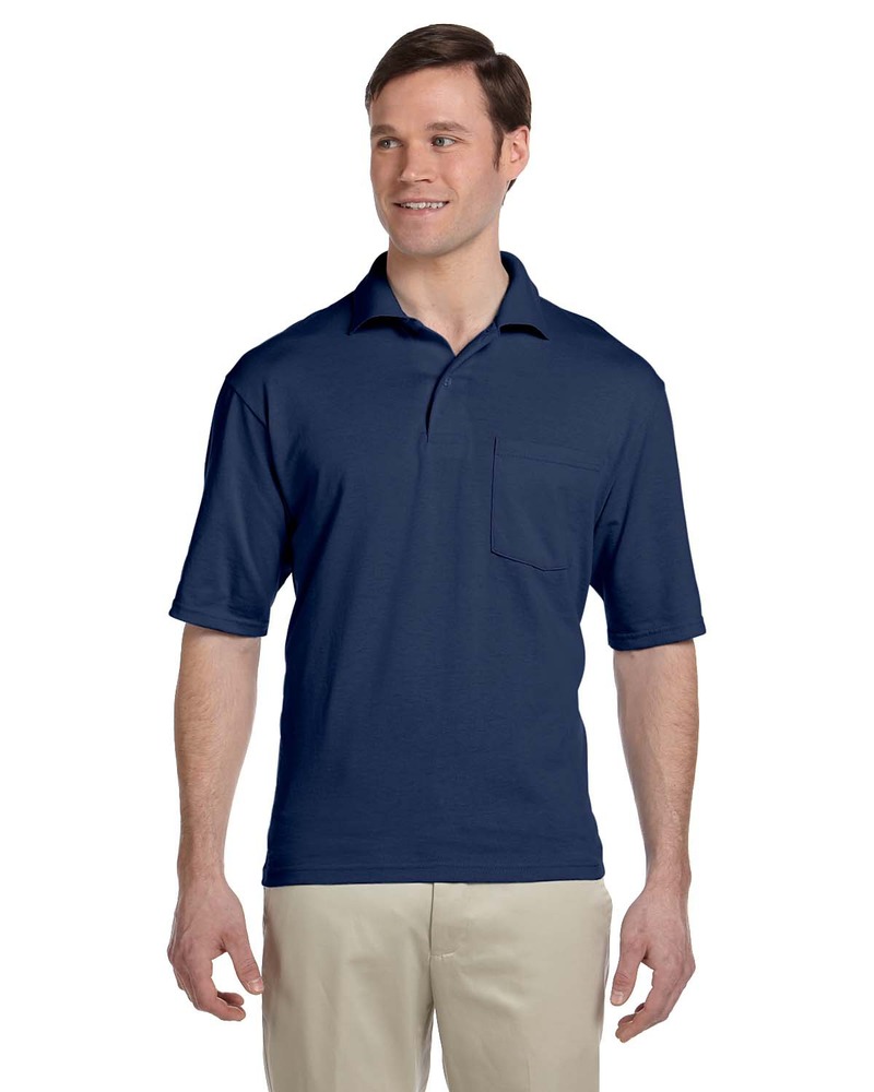 jerzees 436p adult spotshield™ pocket jersey polo Front Fullsize