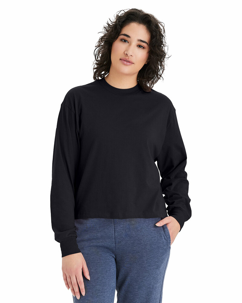 alternative a1176 ladies' main stage long-sleeve cropped t-shirt Front Fullsize