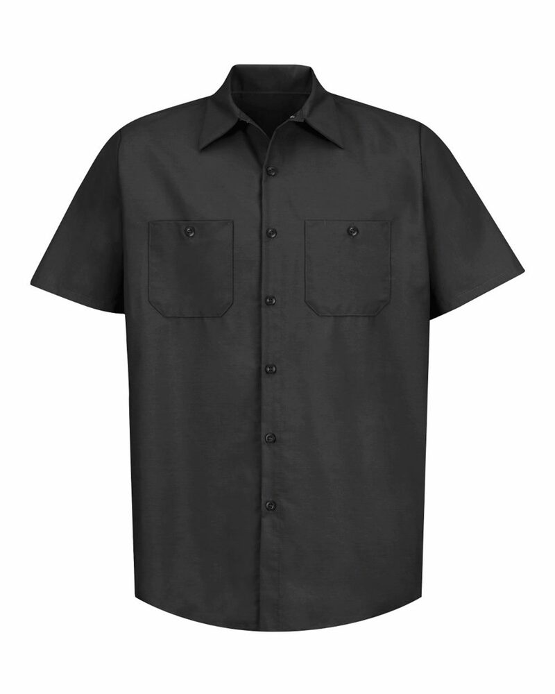 red kap sp24 short sleeve industrial work shirt Front Fullsize
