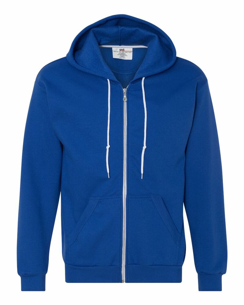 Anvil 71600 Full-Zip Hooded Sweatshirt Front Fullsize"