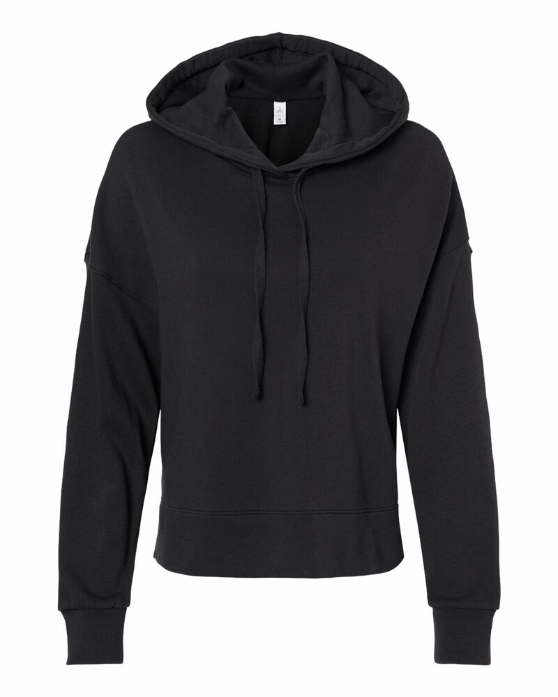 alternative 9906zt women's eco-washed terry hooded sweatshirt Front Fullsize