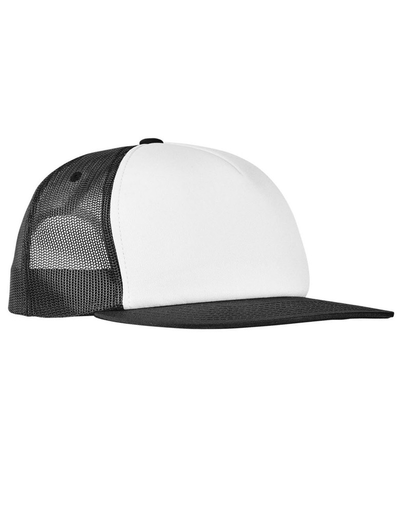 yupoong 6005fw foam trucker with white front snapback Front Fullsize