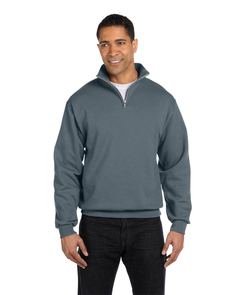 Jerzees 995M Nublend® Cadet Collar Quarter-Zip Sweatshirt Front Fullsize"