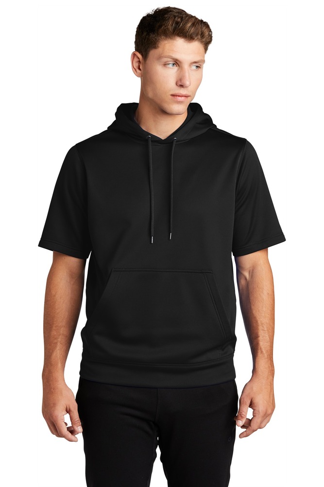 sport-tek st251 sport-wick ® fleece short sleeve hooded pullover Front Fullsize