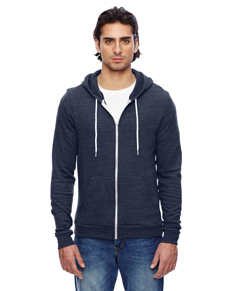 american apparel trt497w unisex triblend full-zip hoodie Front Fullsize
