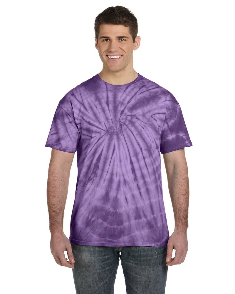 Tie-Dye CD101 Adult 5.4 oz. 100% Cotton Spider T-Shirt Front Fullsize"