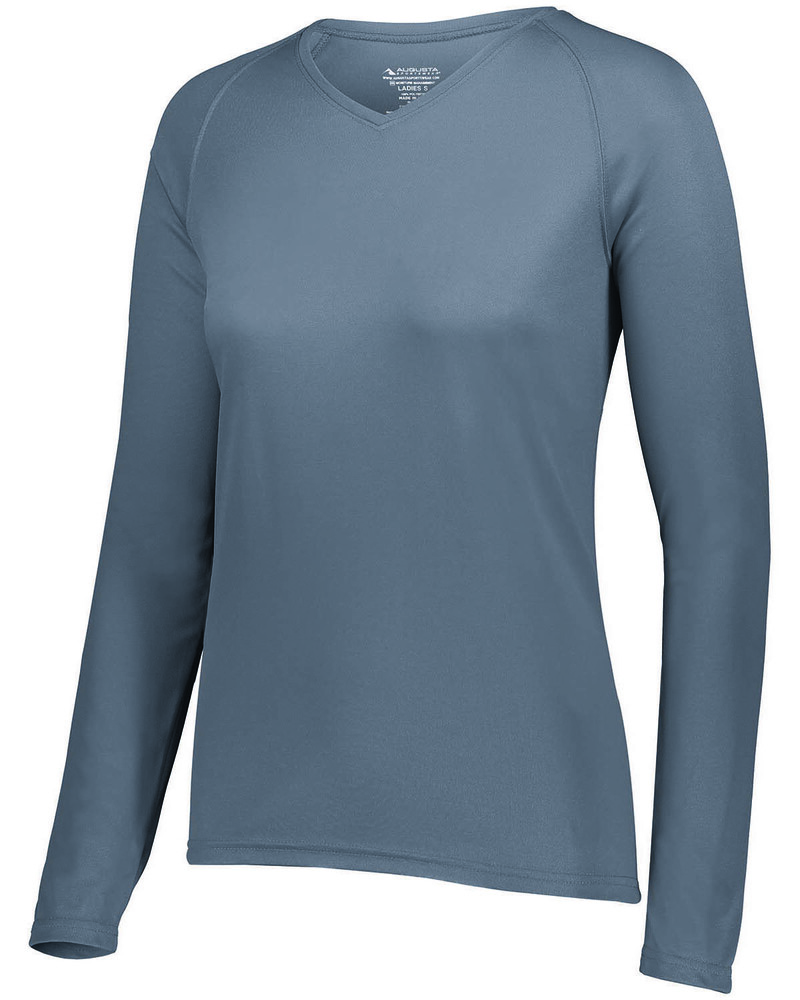 Augusta Sportswear 2797 Ladies Attain Wicking Long Sleeve Tee Front Fullsize"