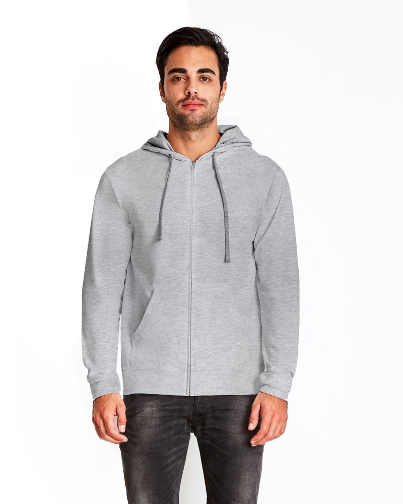 Next Level 9601 Adult French Terry Full-Zip Hooded Sweatshirt Front Fullsize"