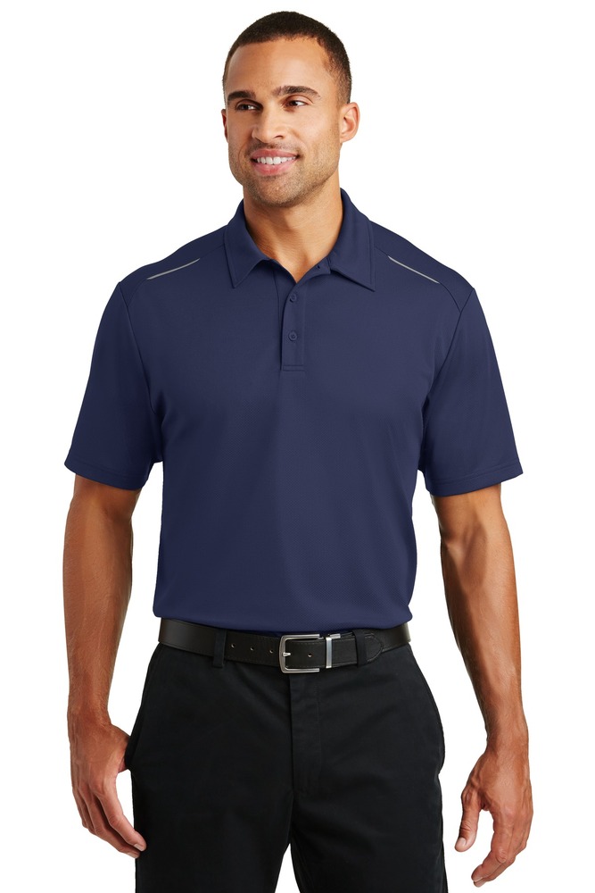port authority k580 pinpoint mesh polo Front Fullsize