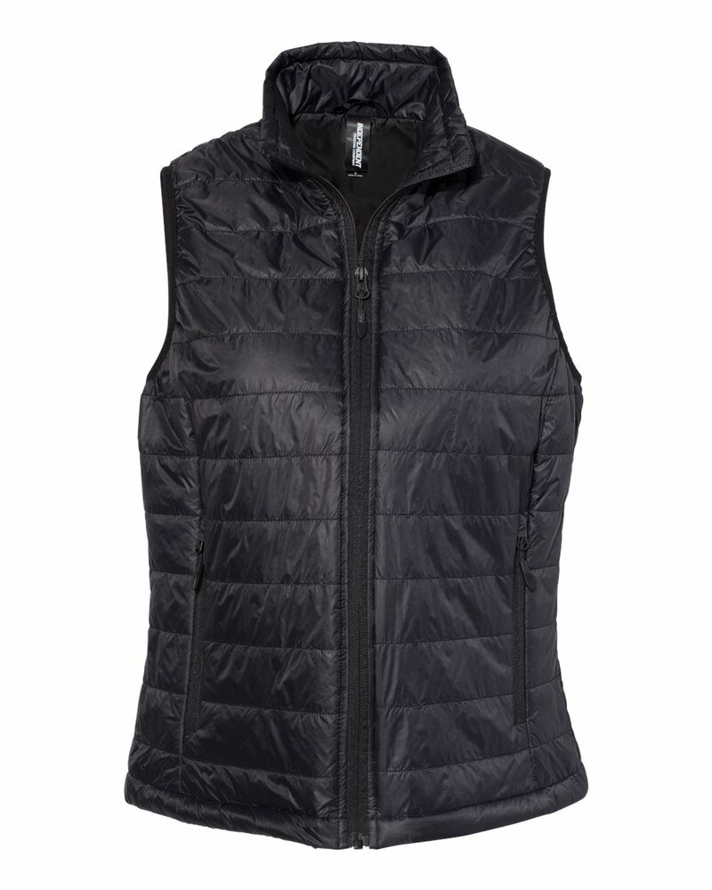independent trading co. exp220pfv women's puffer vest Front Fullsize
