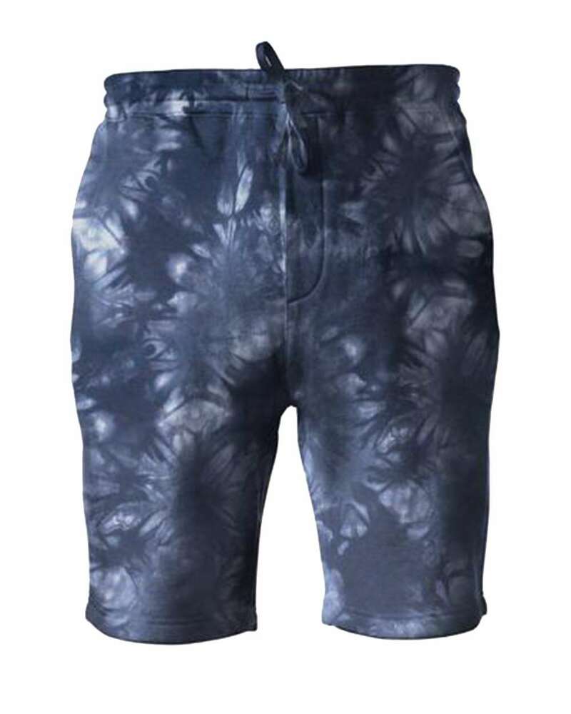 independent trading co. prm50sttd tie-dyed fleece shorts Front Fullsize