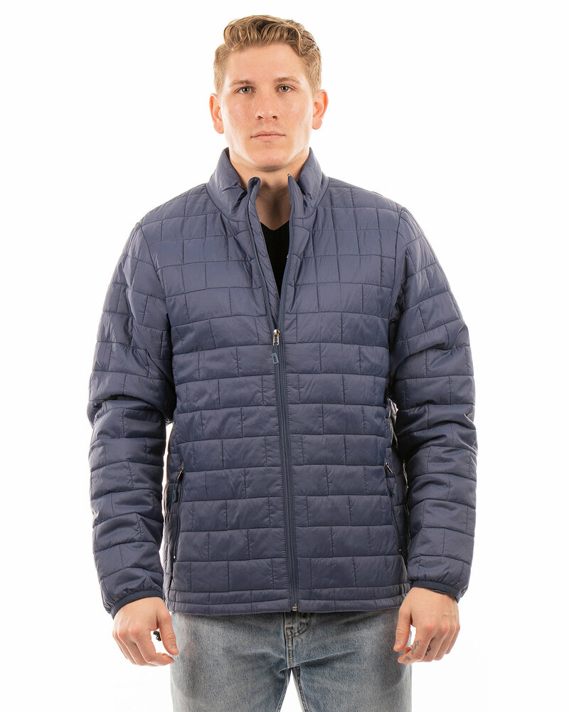 Burnside B8713 Adult Box Quilted Puffer Jacket Front Fullsize"