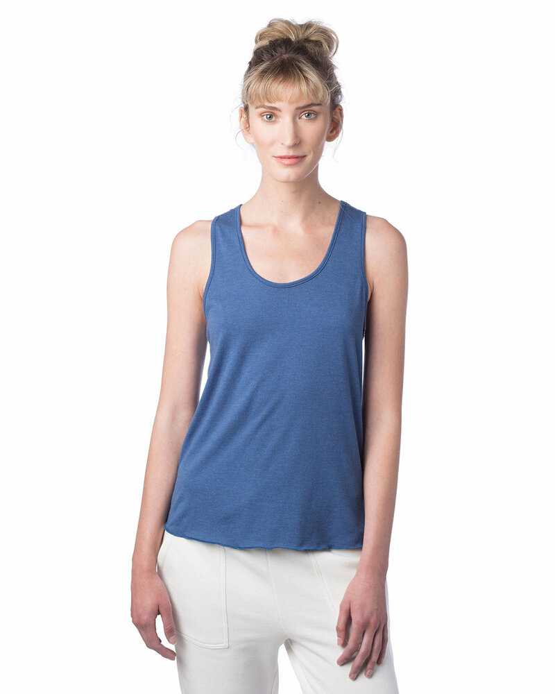 alternative 4460hm ladies' modal tri-blend racer tank Front Fullsize