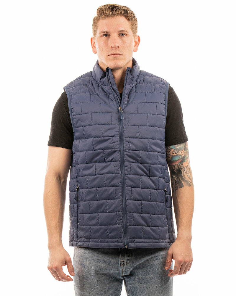 Burnside 32-8703 Men's Quilted Puffer Vest Front Fullsize"