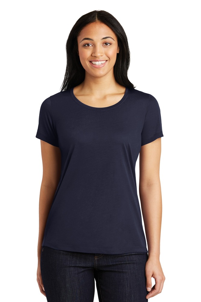 sport-tek lst450 ladies posicharge ® competitor ™ cotton touch ™ scoop neck tee Front Fullsize