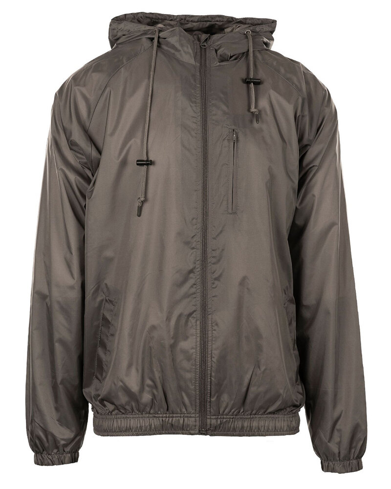 Burnside 9728 Men's Nylon Hooded Coaches Jacket Front Fullsize"
