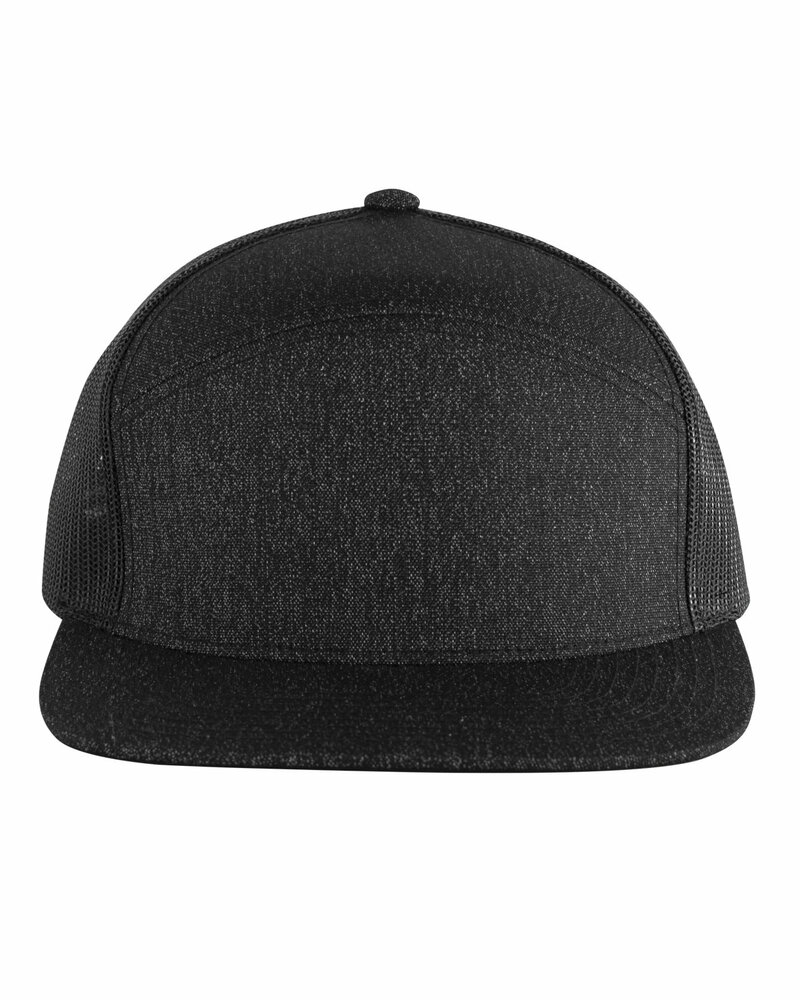 Pacific Headwear P710 Heather 6-Panel Arch Trucker Snapback Cap Front Fullsize"
