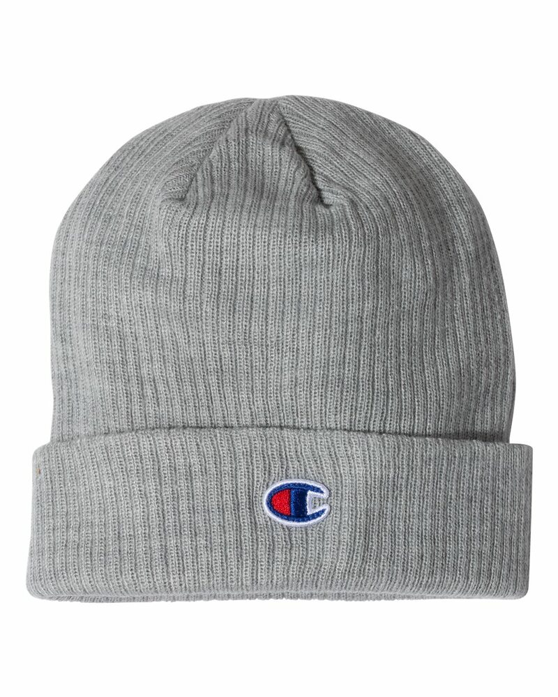 champion cs4003 cuff beanie with patch Front Fullsize