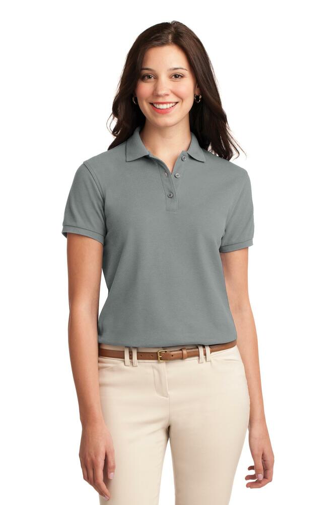 port authority l500 ladies silk touch™ polo Front Fullsize