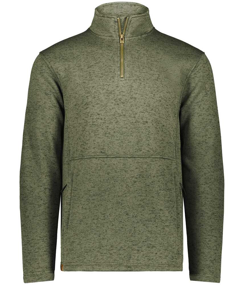 Holloway 223540 Alpine Sweater Fleece 1/4 Zip Pullover Front Fullsize"