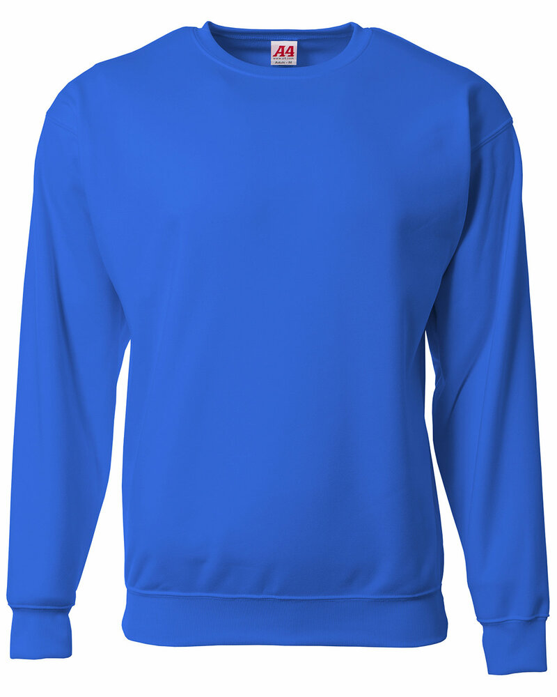 a4 n4275 men's sprint tech fleece crewneck sweatshirt Front Fullsize