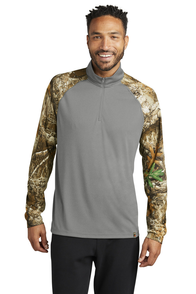 russell outdoors ru152 realtree ® colorblock performance 1/4-zip Front Fullsize