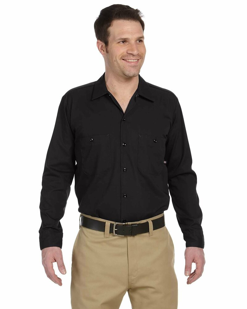 Dickies LL535 Men's 4.25 oz. Industrial Long-Sleeve Work Shirt Front Fullsize"