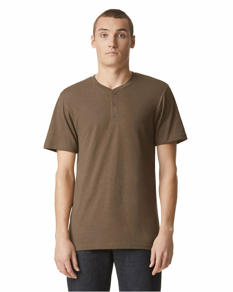 american apparel 2004cvc unisex cvc henley t-shirt Front Fullsize