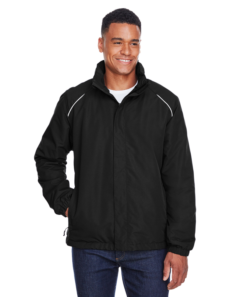 core365 88224 men's profile fleece-lined all-season jacket Front Fullsize