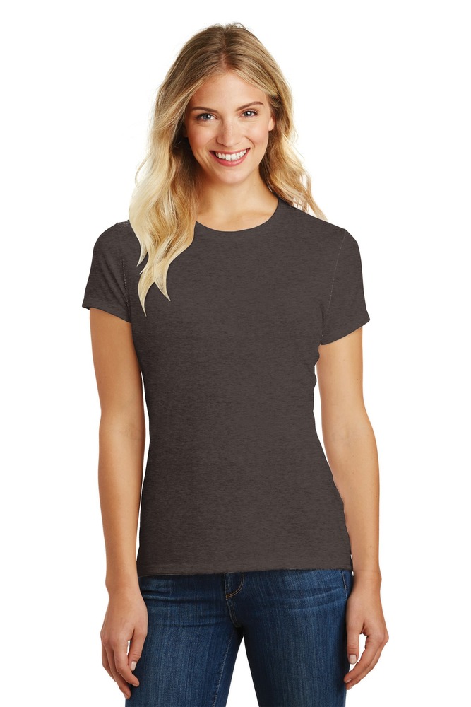 district dm108l women's perfect blend ® cvc tee Front Fullsize