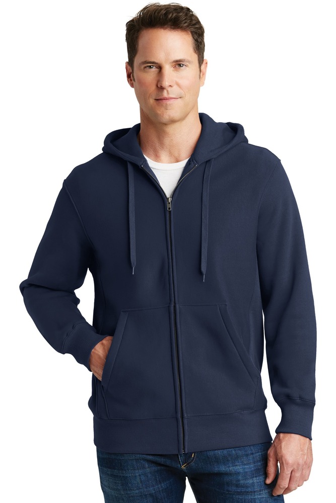 sport-tek f282 super heavyweight full-zip hooded sweatshirt Front Fullsize