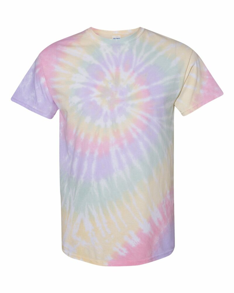 dyenomite 200ms rainbow spiral t-shirt Front Fullsize