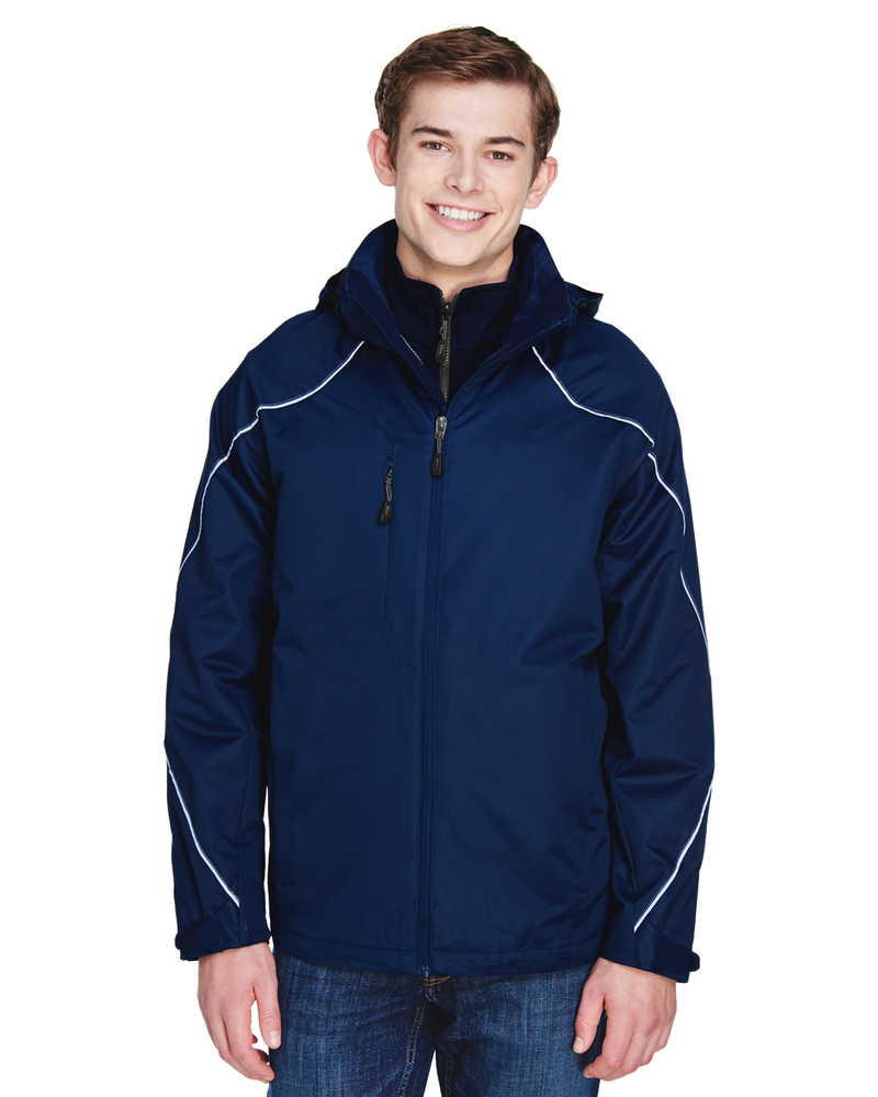 north end 88196 men's angle 3-in-1 jacket with bonded fleece liner Front Fullsize
