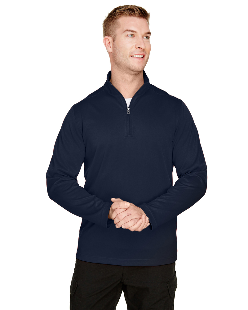 harriton m748 men's advantage snag protection plus il quarter-zip Front Fullsize