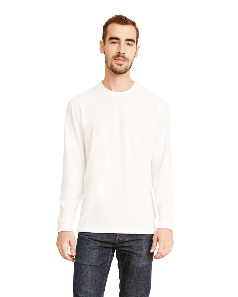 next level 6411 unisex sueded long-sleeve crew Front Fullsize