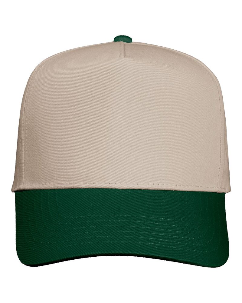 valucap v8869 five-panel twill cap Front Fullsize