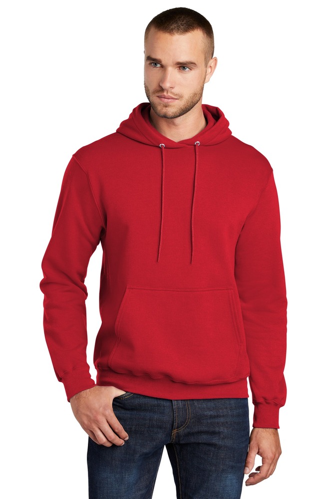 port & company pc78ht tall core fleece pullover hooded sweatshirt Front Fullsize