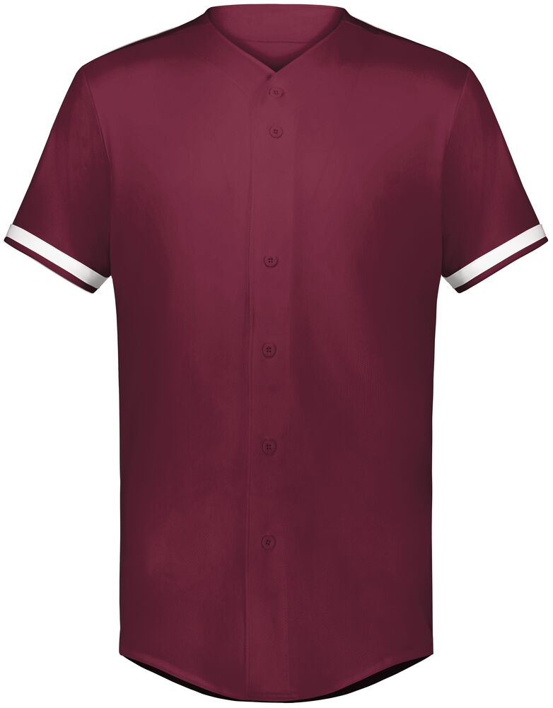 augusta sportswear 6909 cutter+ full button baseball jersey Front Fullsize