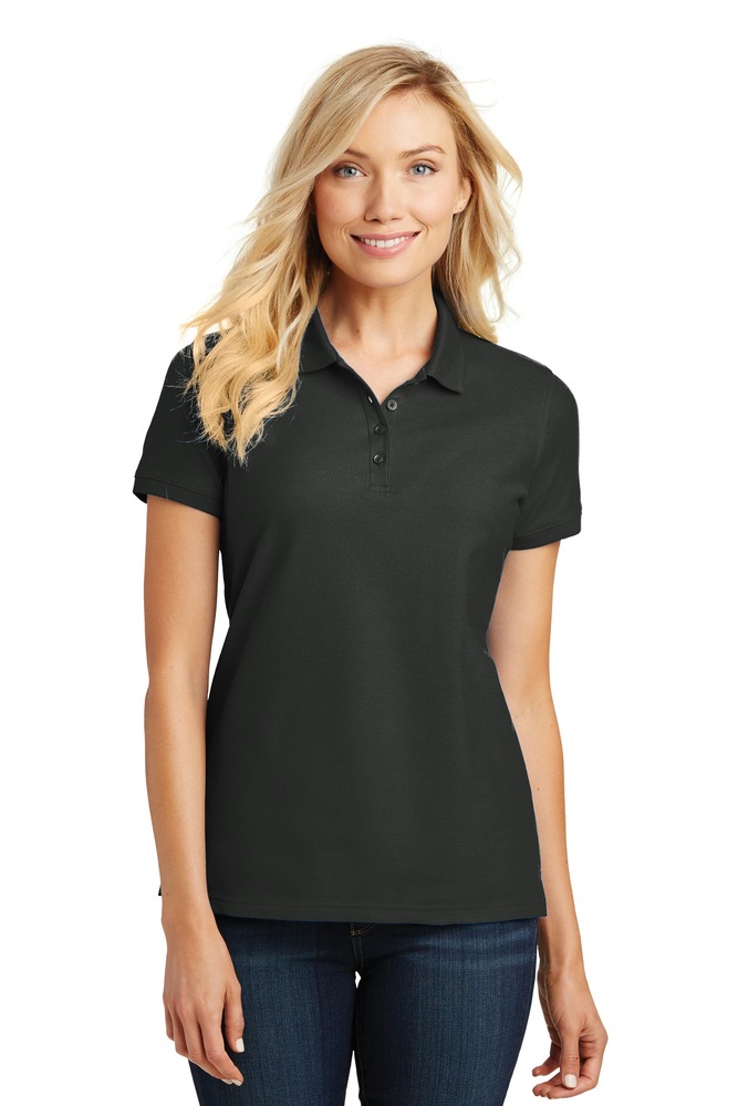 port authority l100 ladies core classic pique polo Front Fullsize