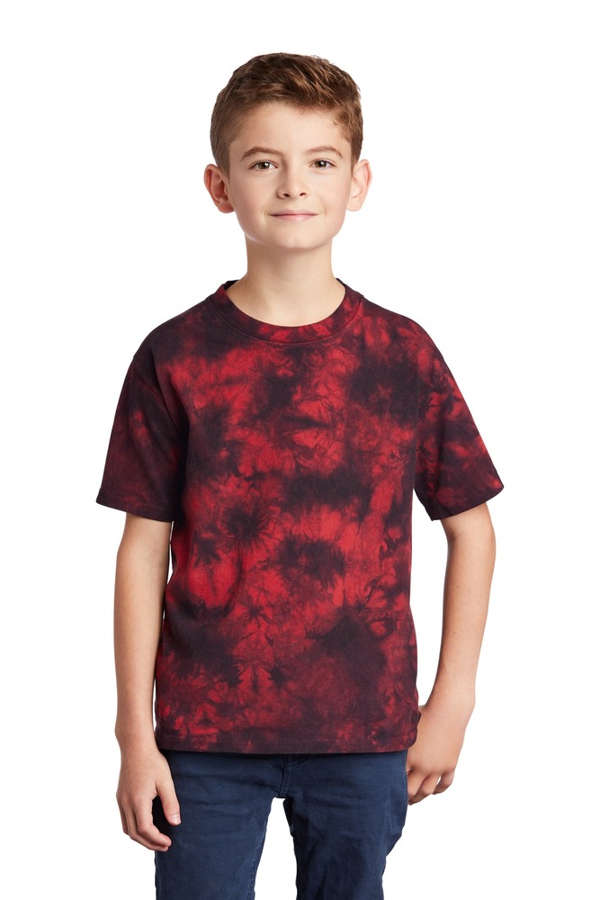 Port & Company PC145Y Youth Crystal Tie-Dye Tee Front Fullsize"