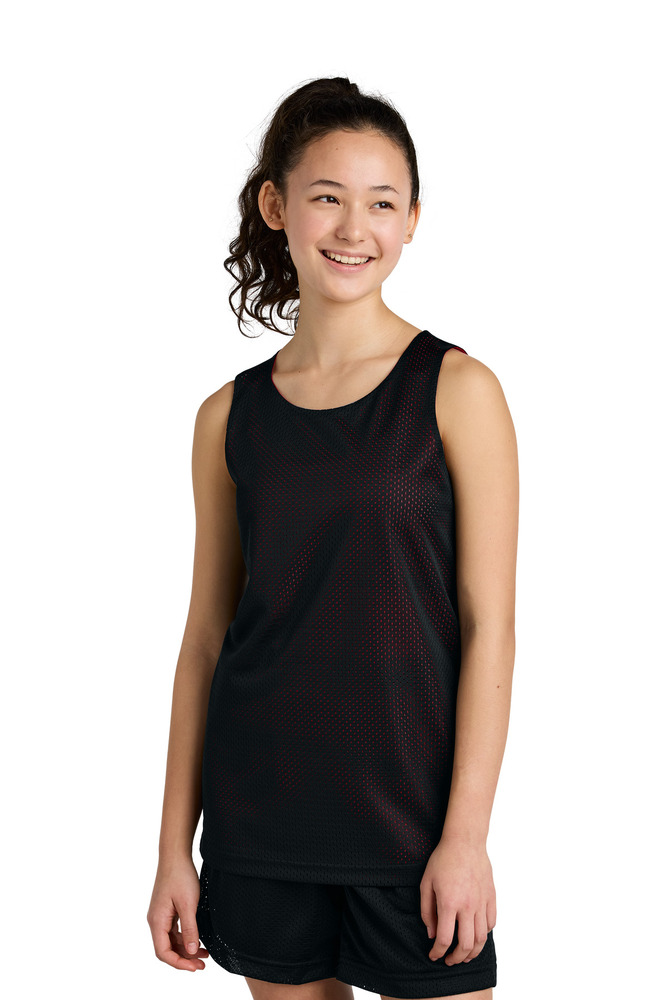 sport-tek yst5000 youth posicharge ® reversible mesh tank Front Fullsize