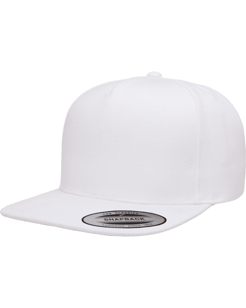 Yupoong YP5089 Adult 5-Panel Structured Flat Visor Classic Snapback Cap Front Fullsize"