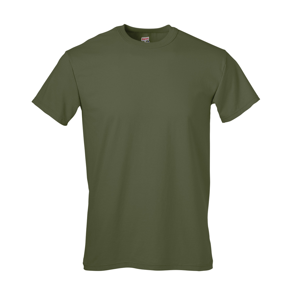 soffe 685m-3 adult soft spun cotton military tee 3-pack - made in the usa Front Fullsize