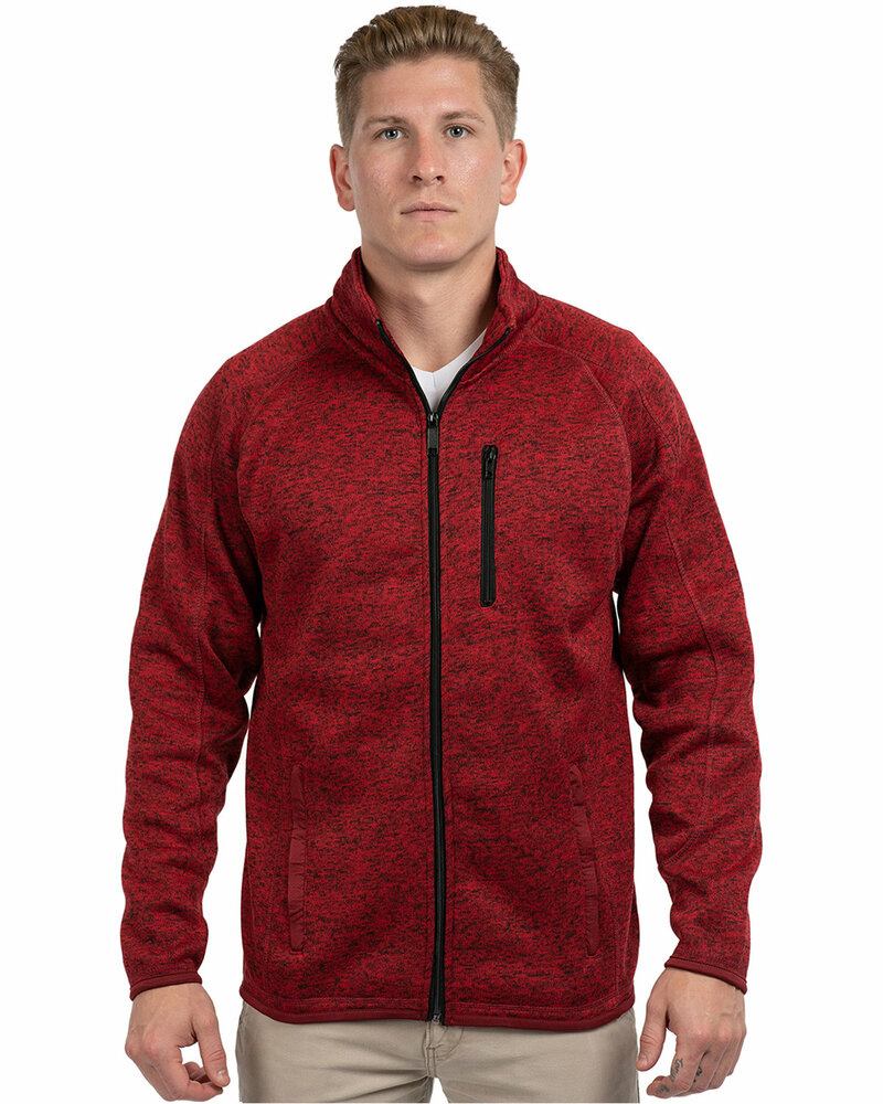 Burnside B3901 Men's Sweater Knit Jacket Front Fullsize"